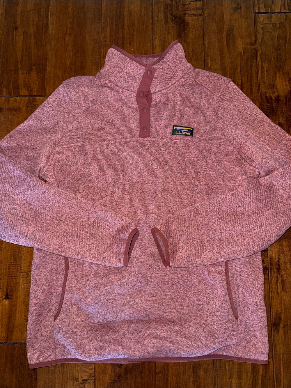 LL Bean Sweater Fleece Pullover in Washed Orchid women’s Large L MINT condition - Picture 7 of 7